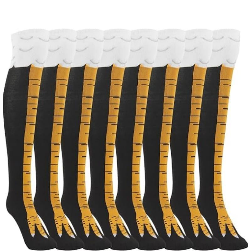 3 Pairs Chicken Leg Socks, 12 Inch Novelty Funny Crazy Women Socks, Calf Socks, Chicken Feet Costume, Funny Chicken Legs Socks