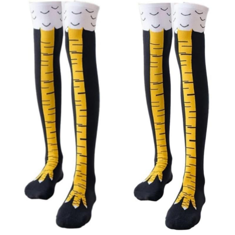 3 Pairs Chicken Leg Socks, 12 Inch Novelty Funny Crazy Women Socks, Calf Socks, Chicken Feet Costume, Funny Chicken Legs Socks