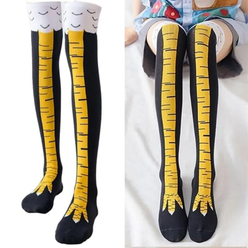3 Pairs Chicken Leg Socks, 12 Inch Novelty Funny Crazy Women Socks, Calf Socks, Chicken Feet Costume, Funny Chicken Legs Socks