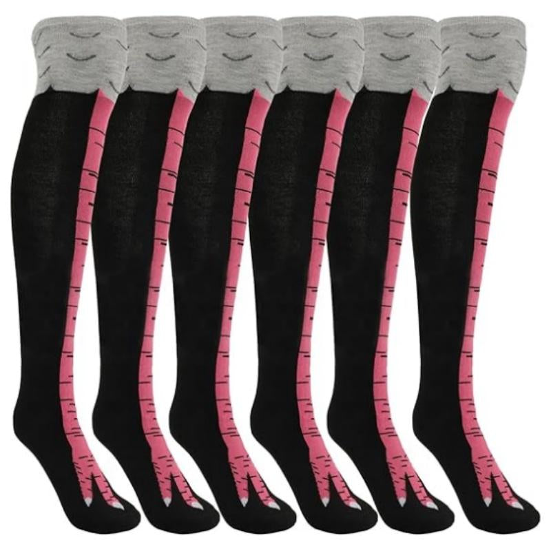 3 Pairs Chicken Leg Socks, 12 Inch Novelty Funny Crazy Women Socks, Calf Socks, Chicken Feet Costume, Funny Chicken Legs Socks