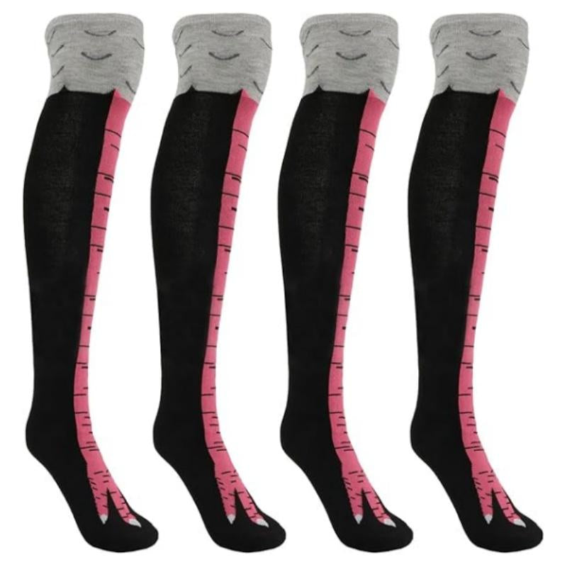 3 Pairs Chicken Leg Socks, 12 Inch Novelty Funny Crazy Women Socks, Calf Socks, Chicken Feet Costume, Funny Chicken Legs Socks
