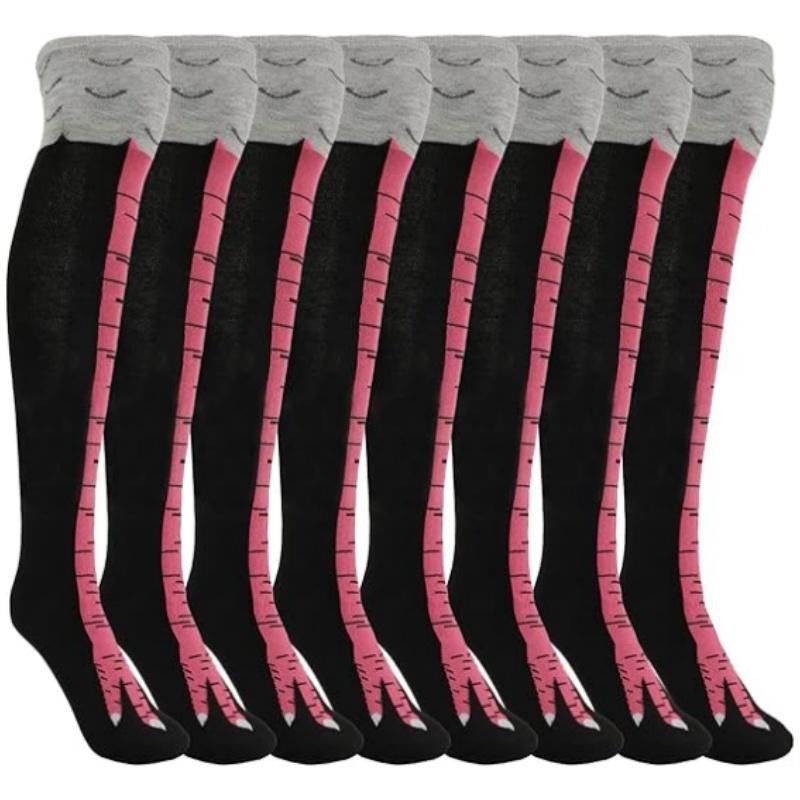 3 Pairs Chicken Leg Socks, 12 Inch Novelty Funny Crazy Women Socks, Calf Socks, Chicken Feet Costume, Funny Chicken Legs Socks