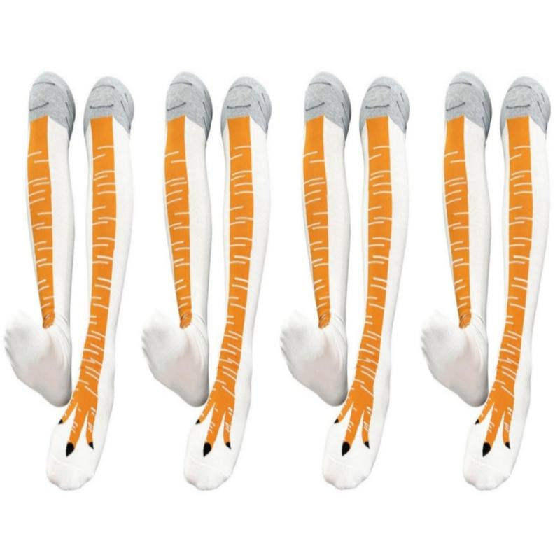 3 Pairs Chicken Leg Socks, 12 Inch Novelty Funny Crazy Women Socks, Calf Socks, Chicken Feet Costume, Funny Chicken Legs Socks