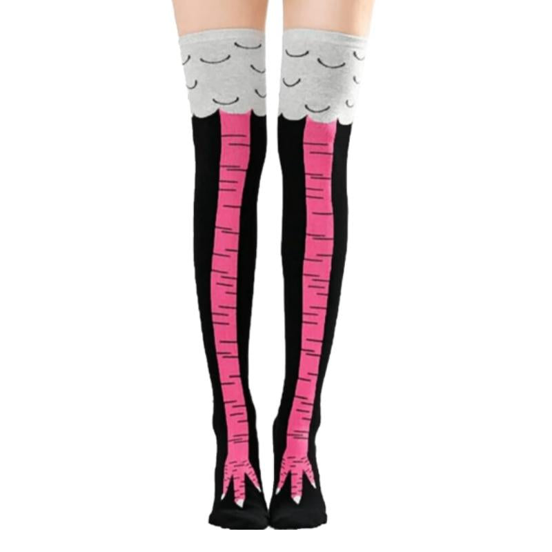 3 Pairs Chicken Leg Socks, 12 Inch Novelty Funny Crazy Women Socks, Calf Socks, Chicken Feet Costume, Funny Chicken Legs Socks
