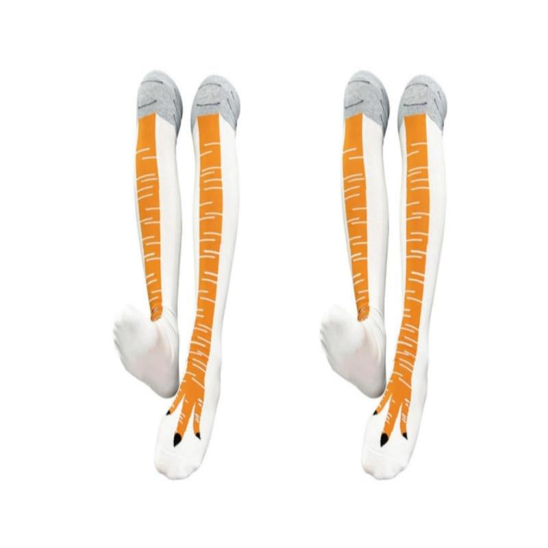 3 Pairs Chicken Leg Socks, 12 Inch Novelty Funny Crazy Women Socks, Calf Socks, Chicken Feet Costume, Funny Chicken Legs Socks